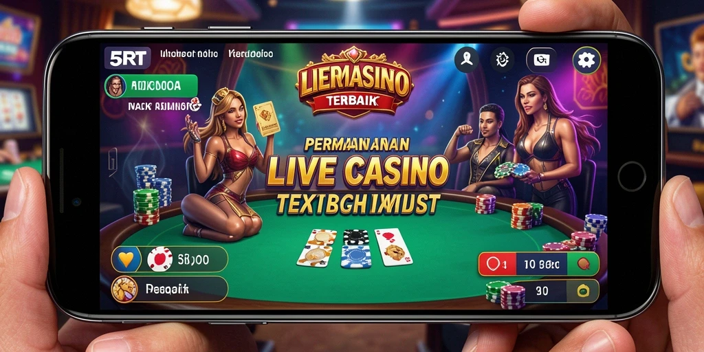 Tampilan gameplay Live Casino di 5RT yang memukau dan interaktif.
