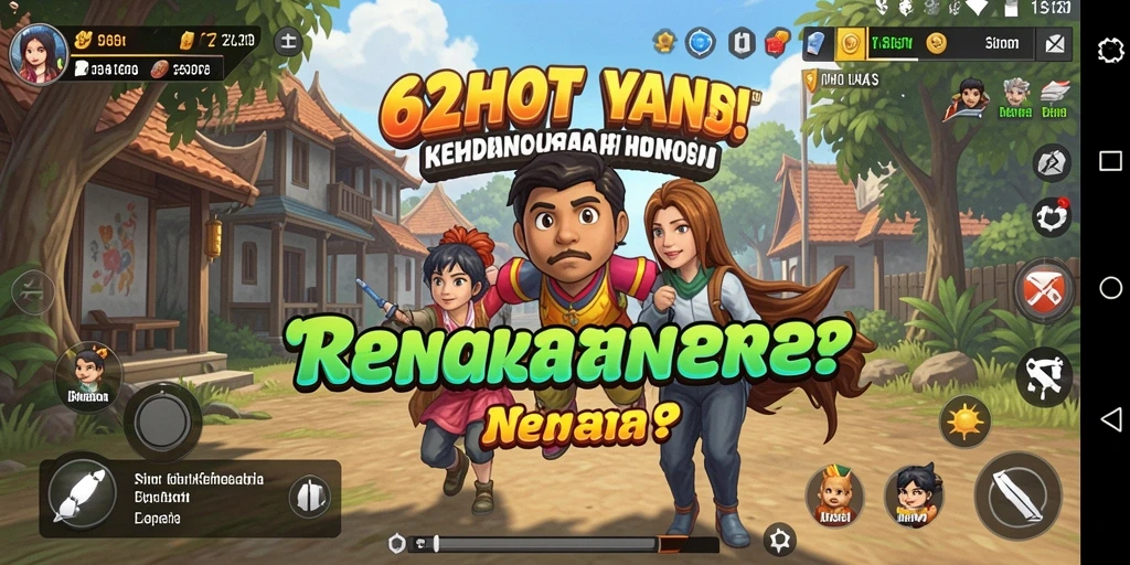 Screenshot gameplay 62HOT menampilkan karakter yang sedang membangun kota.