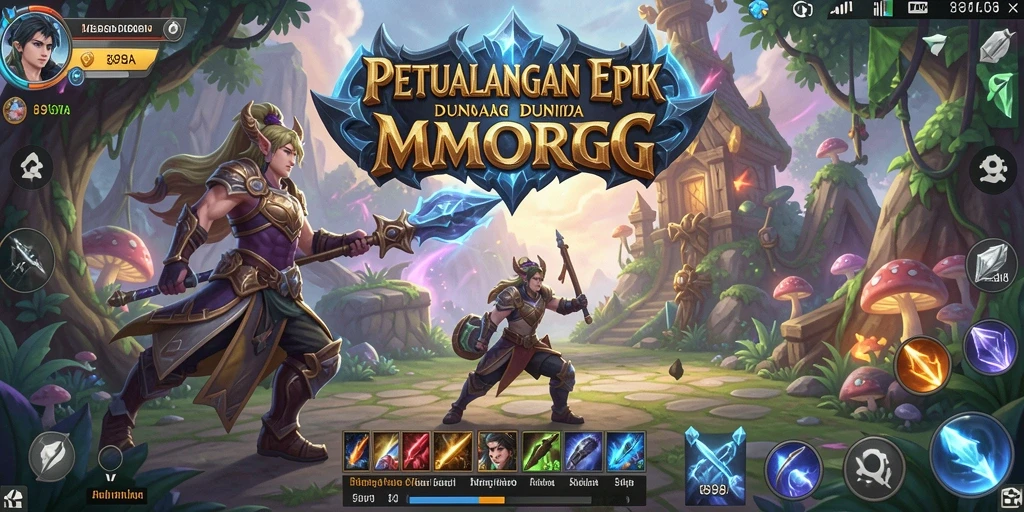 Gameplay 898A yang menampilkan pertarungan epik di dunia MMORPG.