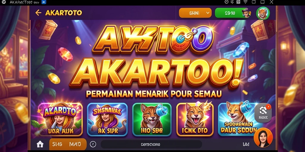 Tampilan gameplay menarik dari AKARTOTO yang penuh warna.