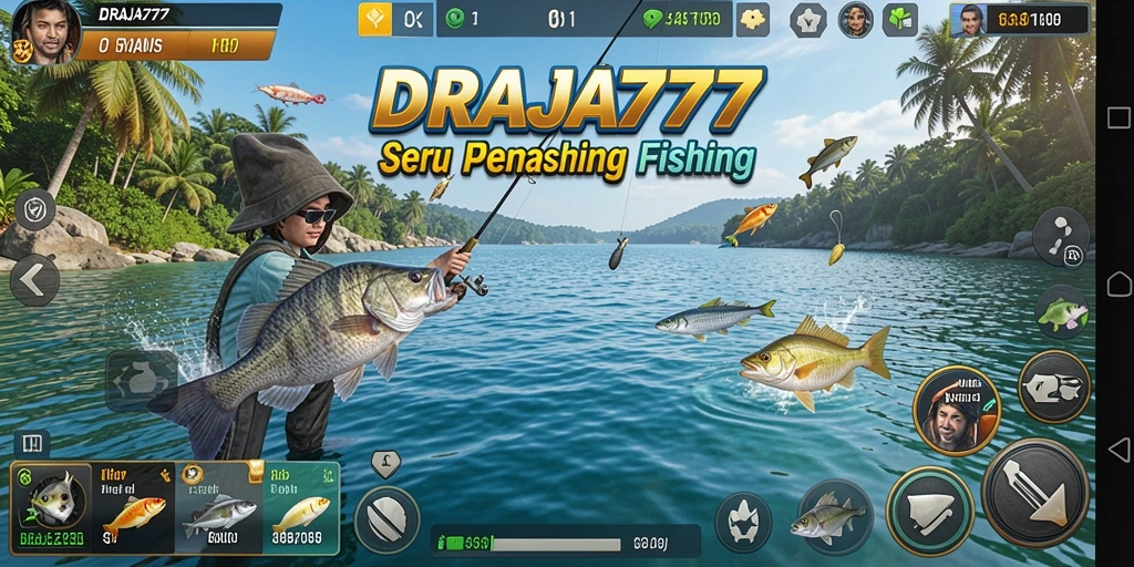 Tampilan gameplay DRAJA777 yang menarik dengan momen memancing seru.