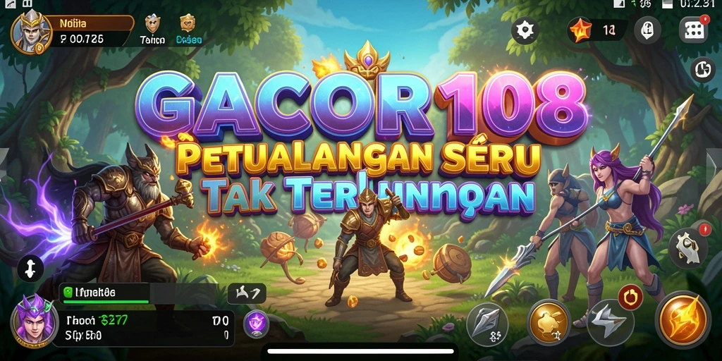 Tampilan gameplay menakjubkan GACOR108 saat menjelajahi dunia petualangan.