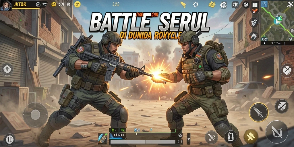 Tangkapan layar menarik dari gameplay Battle Royale JKTOK.