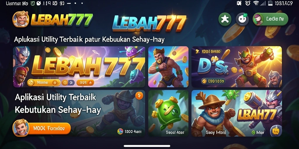 Tampilan aplikasi LEBAH777 yang intuitif dan fungsional.