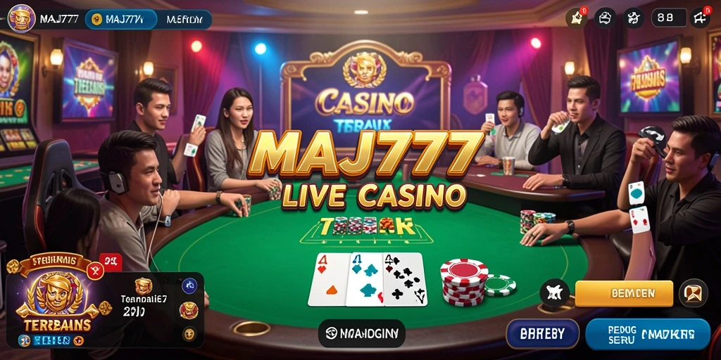 Tampilan gameplay Live Casino yang menarik dan interaktif di MAJ777.