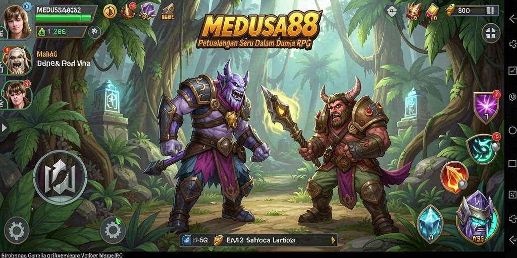 Tangkapan layar MEDUSA88 menampilkan aksi gameplay RPG yang mendebarkan.