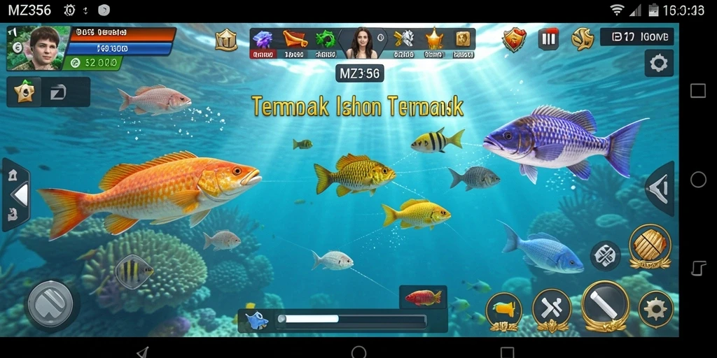 Tampilan gameplay seru dari MZ356 dalam permainan Tembak Ikan.