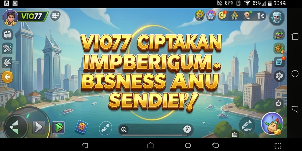 Screenshot VIO77 menunjukkan gameplay manajemen bisnis yang menarik.