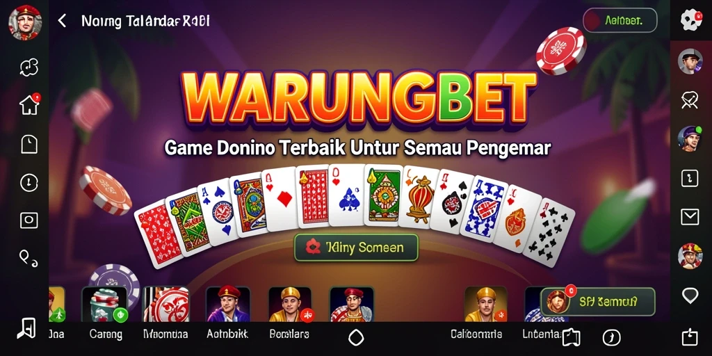 Tampilan menarik dari gameplay WARUNGBET dengan aksi Domino yang seru.